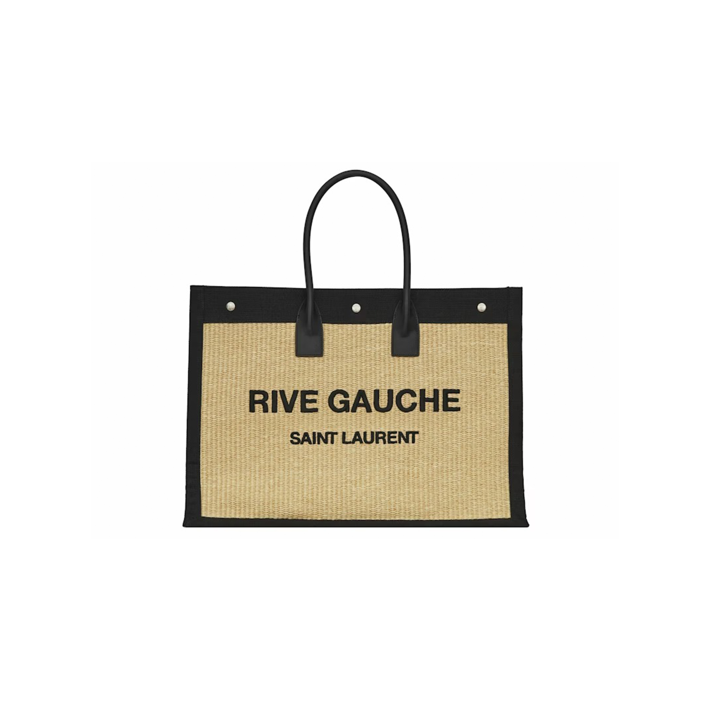 YSL RIVE GAUCHE EMROIDERED RAFFIA TOTE BAG 509415 (48*36*16cm)